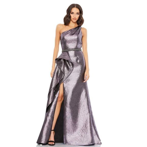 Mac Duggal Metallic One Shoulder Gown 2